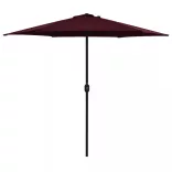 bordóvörös kültéri napernyő alumíniumrúddal 270 x 246 cm