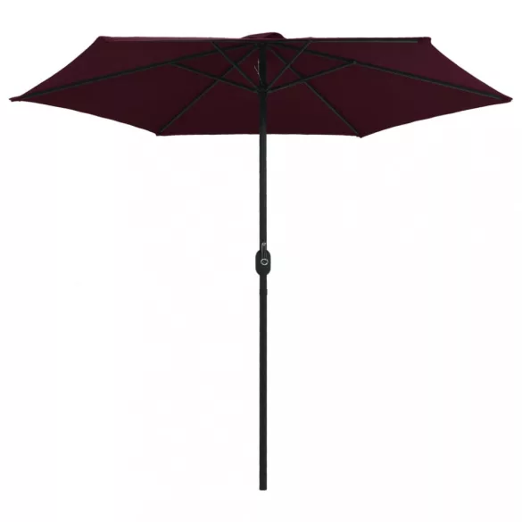 bordóvörös kültéri napernyő alumíniumrúddal 270 x 246 cm
