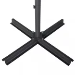 fekete kültéri napernyő alumíniumrúddal 500 cm