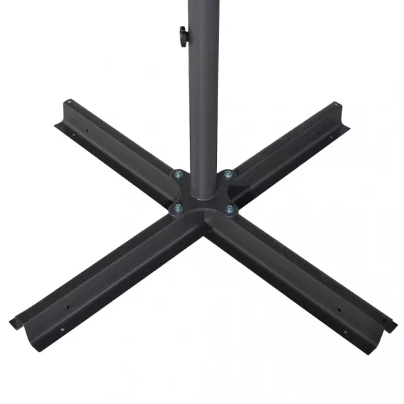 fekete kültéri napernyő alumíniumrúddal 500 cm