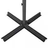 fekete kültéri napernyő alumíniumrúddal 600 cm