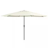 homokszínű kültéri napernyő fémrúddal 390 cm
