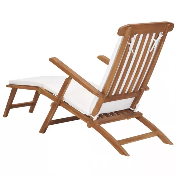 tömör tíkfa nyugágy krémfehér párnákkal