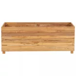 újrahasznosított tíkfa és acél magaságyás 100 x 40 x 38 cm