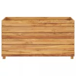 újrahasznosított tíkfa és acél magaságyás 100 x 40 x 55 cm