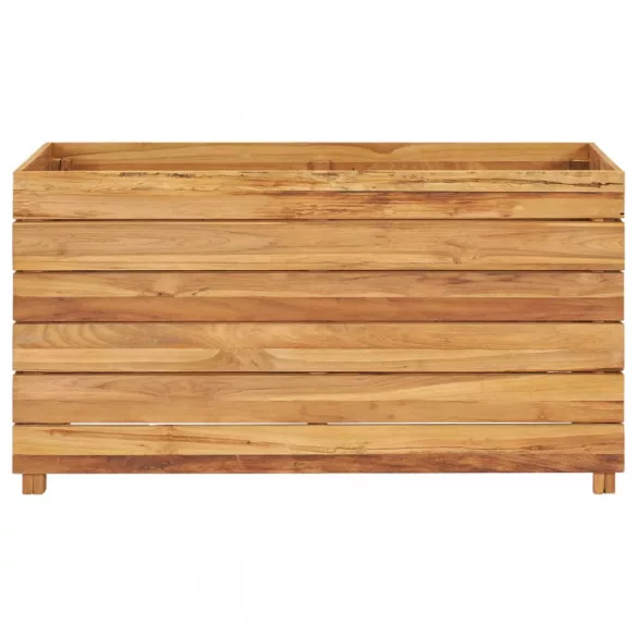 újrahasznosított tíkfa és acél magaságyás 100 x 40 x 55 cm