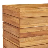 újrahasznosított tíkfa és acél magaságyás 100 x 40 x 55 cm
