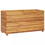 újrahasznosított tíkfa és acél magaságyás 100 x 40 x 55 cm