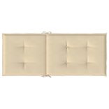 4 db bézs szövet kerti magas háttámlájú székpárna 120x50x3 cm