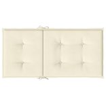 2 db krémszínű oxford szövet háttámlás székpárna 100x50x3 cm