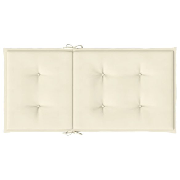 2 db krémszínű oxford szövet háttámlás székpárna 100x50x3 cm