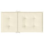 4 db krémszínű oxford szövet háttámlás székpárna 100x50x2 cm