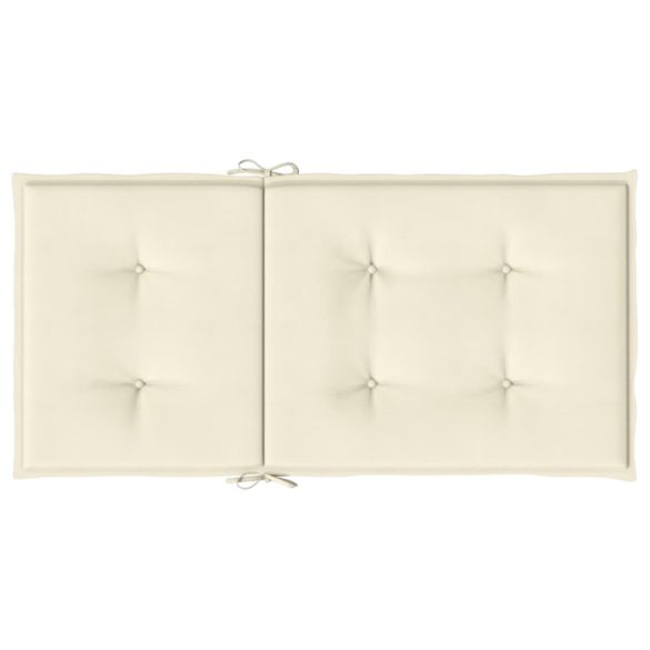 4 db krémszínű oxford szövet háttámlás székpárna 100x50x2 cm