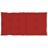 4 db piros oxford szövet háttámlás székpárna 100x50x3 cm