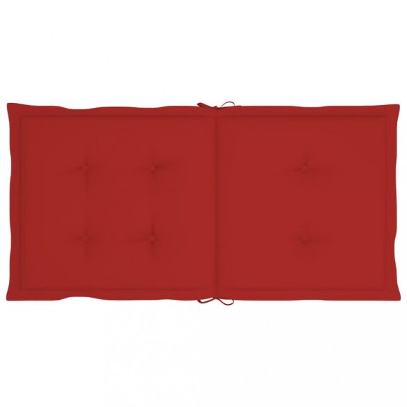 4 db piros oxford szövet háttámlás székpárna 100x50x3 cm