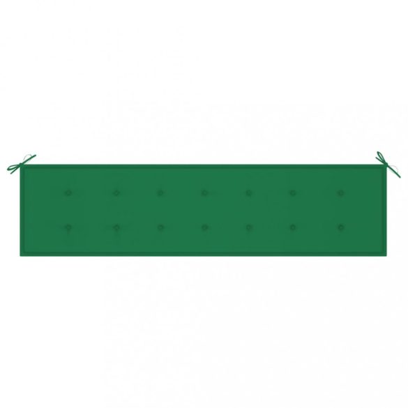 zöld oxford szövet kerti padpárna 200 x 50 x 3 cm