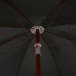 antracitszürke napernyő acélrúddal 180 cm