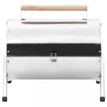 rozsdamentes acél hordozható asztali faszenes grillsütő