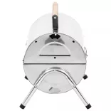 rozsdamentes acél hordozható asztali faszenes grillsütő