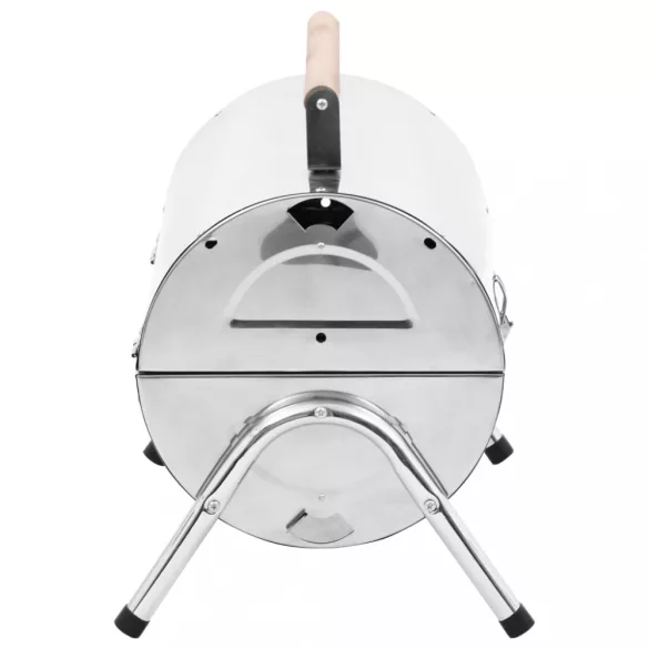 rozsdamentes acél hordozható asztali faszenes grillsütő