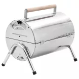 rozsdamentes acél hordozható asztali faszenes grillsütő