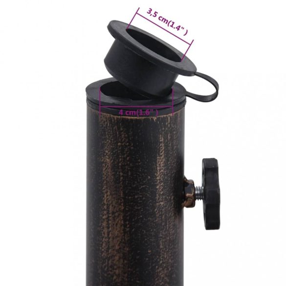 bronzszínű öntöttvas napernyőtalp 12 kg 48 cm