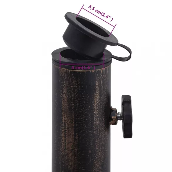 fekete és bronzszínű öntöttvas napernyőtalp 9 kg 40 cm