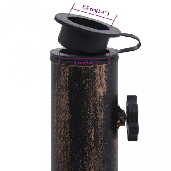 bronzszínű öntöttvas napernyőtalp 12 kg 49 cm