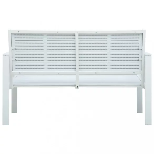 fehér fautánzatú HDPE kerti pad 120 cm