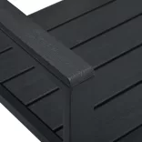 fekete fautánzatú HDPE kerti pad 120 cm