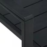 2 darab fekete fautánzatú HDPE kerti szék