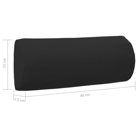 fekete textilén napozóágy-fejtámla 40 x 7,5 x 15 cm