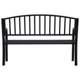 fekete acél kerti pad 125 cm