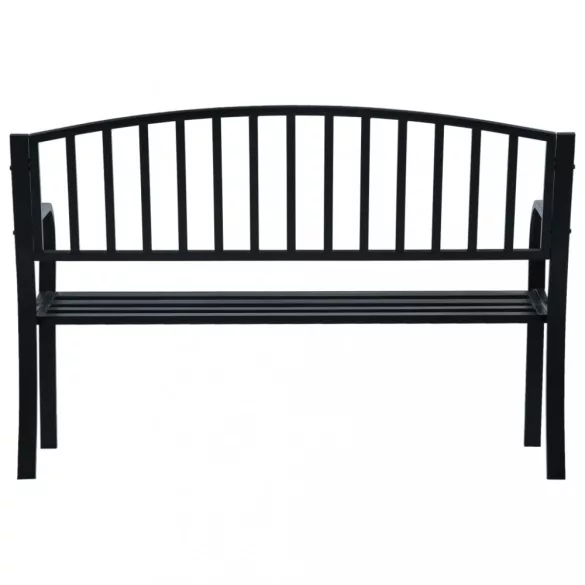 fekete acél kerti pad 125 cm