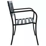 fekete acél kerti pad 125 cm
