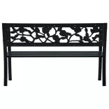 fekete acél kerti pad 125 cm