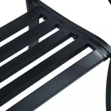 fekete acél kerti pad 125 cm