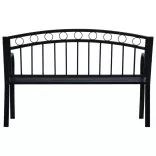 fekete acél kerti pad 125 cm
