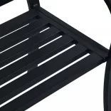 fekete acél kerti pad 125 cm