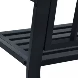 fekete acél kerti pad 125 cm