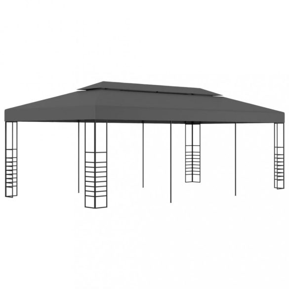 antracitszürke pavilon 3 x 6 m