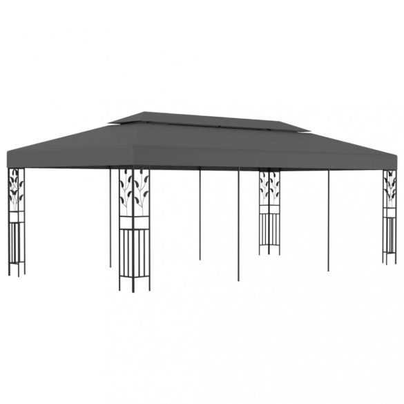 antracitszürke pavilon 3 x 6 m