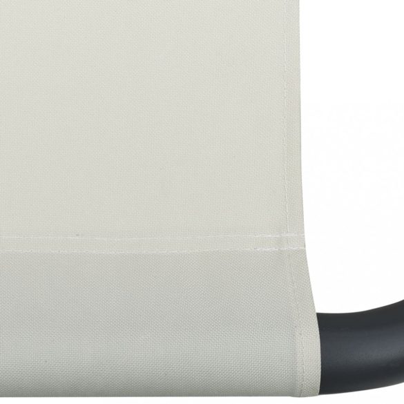 krémfehér kültéri napellenzős napozóágy párnával