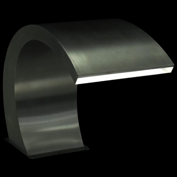 rozsdamentes acél medence szökőkút LED-ekkel 30 x 60 x 45 cm