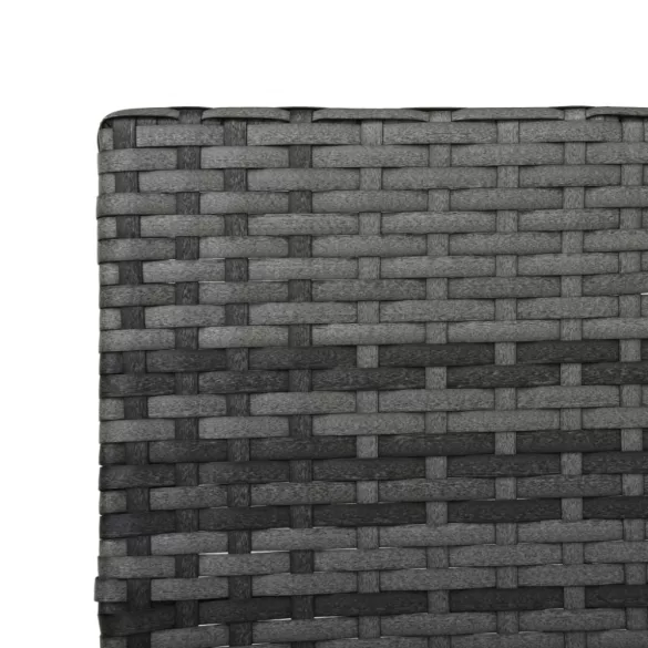 szürke polyrattan napozóágy párnával