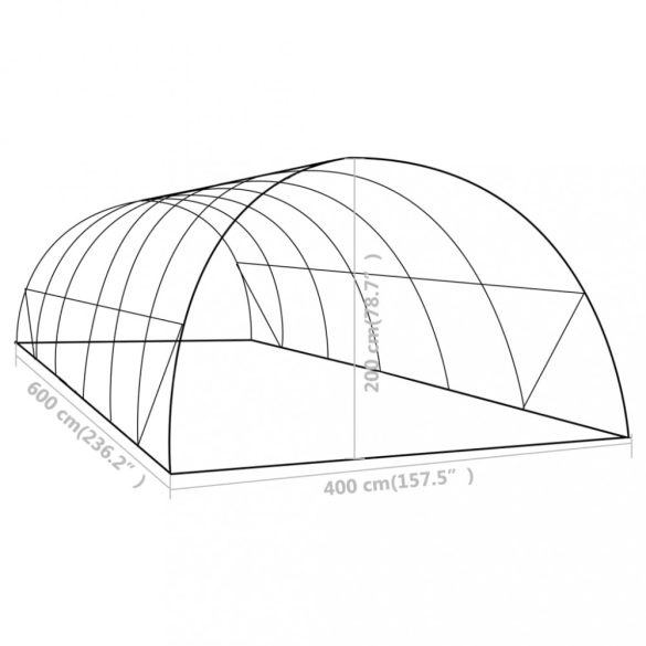 melegház 24 m² 6 x 4 x 2 m