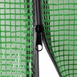 acél melegház polcokkal 227 x 223 cm