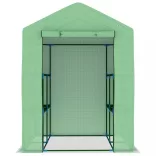 acél melegház polcokkal 143 x 143 x 195 cm