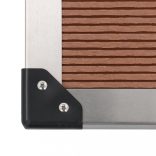 barna WPC és rozsdamentes acél kültéri zuhanytálca 80 x 62 cm