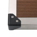 barna WPC és rozsdamentes acél kültéri zuhanytálca 110 x 62 cm